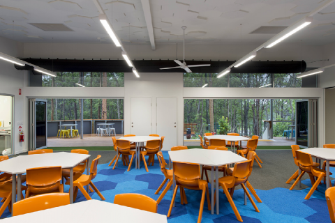 Large spacious indoor/outdoor classrooms